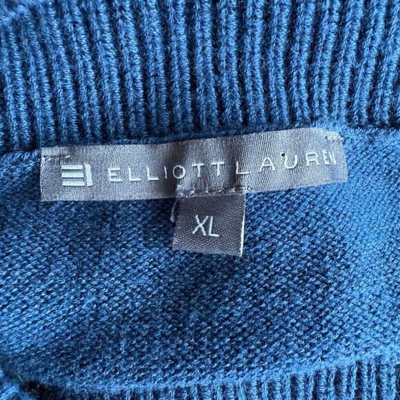 Elliott Lauren Pullover Teal Blue Sweater Women XL Classic Mock Neck Fall Winter - Picture 9 of 12